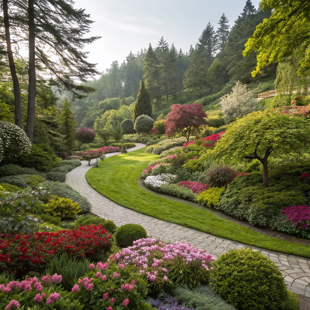 Beautiful garden landscape