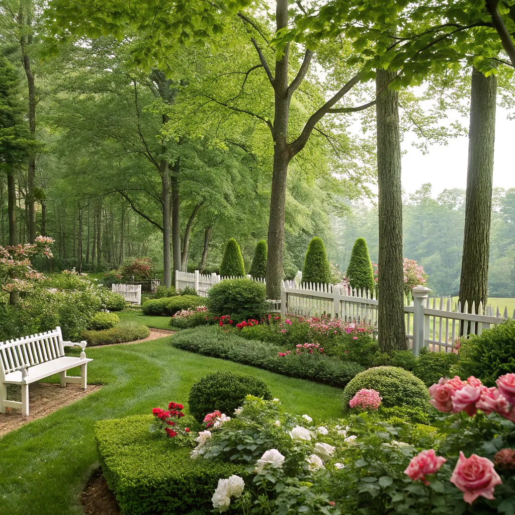 Lush green garden